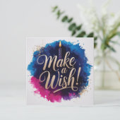 ネオンハッピーバースデーデザイン カード (スタンド正面)