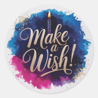 ネオンハッピーバースデーデザイン ラウンドシール