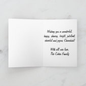 ネオンハヌカー（ユダヤ教の祭り）カード シーズンカード (内部)