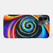 ネオンハューのコズミック・ヴォルテックス・スワール Case-Mate iPhoneケース (裏面(横))