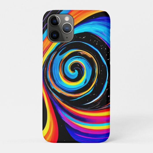 ネオンハューのコズミック・ヴォルテックス・スワール Case-Mate iPhoneケース (裏)