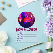 ネオンハロウィンカボチャ アクリル招待状 (インサイチュ (ウェディング))