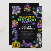 ネオンハロウィンガールズ8thバースデーコスチュームパーティー 招待状 (正面/裏面)