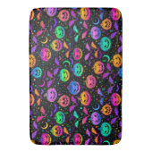 ネオンハロウィンジャック=O=ランタンこうもりと星 バスマット (正面縦)