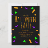 ネオンハロウィンスプリンクル誕生日パーティーイベント 招待状 (正面)