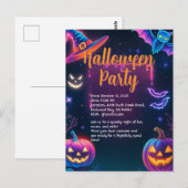 ネオンハロウィンパーティー ポストカード (正面/裏面)