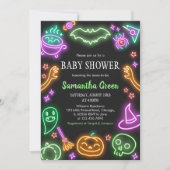 ネオンハロウィンベイビーシャワー 招待状 (正面)