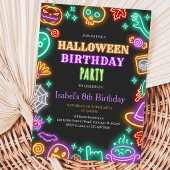 ネオンハロウィン 誕生日 招待状
