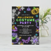 ネオンハロウィーンの衣装パーティー 招待状 (スタンド正面)