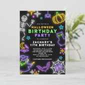 ネオンハロウィーンボーイズ11誕生日衣装パーティー 招待状 (スタンド正面)