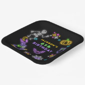 ネオンハロウィーンボーイズ6誕生日衣装パーティー ペーパープレート (傾斜あり)