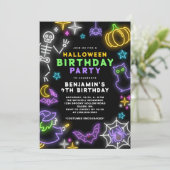 ネオンハロウィーンボーイズ7誕生日衣装パーティー 招待状 (スタンド正面)