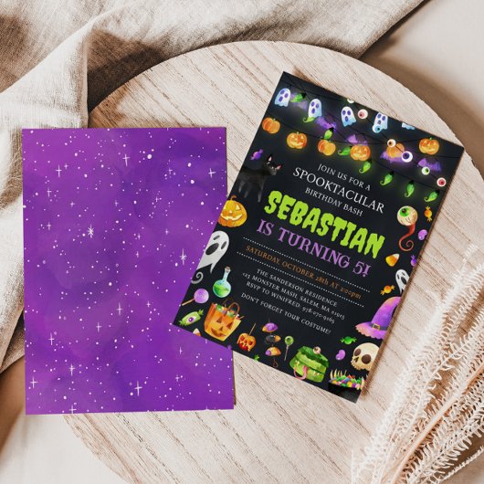 ネオンハロウィーン誕生日パーティハロウィーン誕生日 招待状