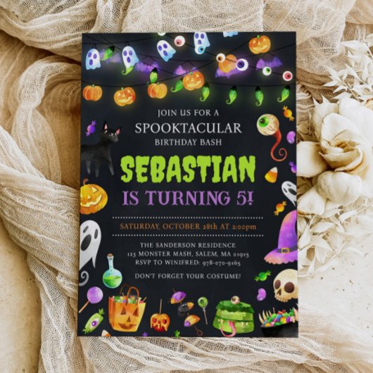 ネオンハロウィーン誕生日パーティハロウィーン誕生日 招待状