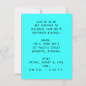 ネオンハンズスタック誕生パーティー&招待状 招待状 (裏面)