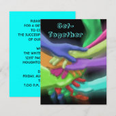 ネオンハンズスタック ゲットトゥゲザーパーティー ご招待 招待状 (正面/裏面)