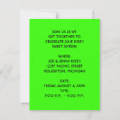 ネオンハンズ積層SWEET SIXTEENパーティの招待状 招待状 (裏面)