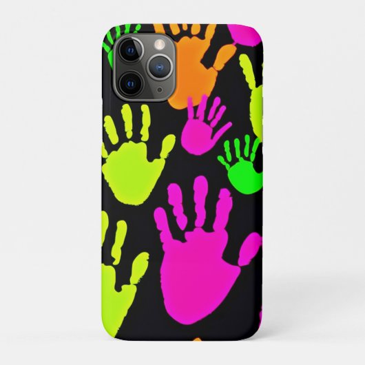 ネオンハンドプリントグラフィティパターン Case-Mate iPhoneケース (裏)