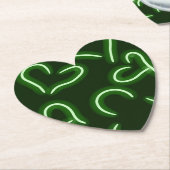 ネオンハートグリーン ペーパーコースター (アングル)