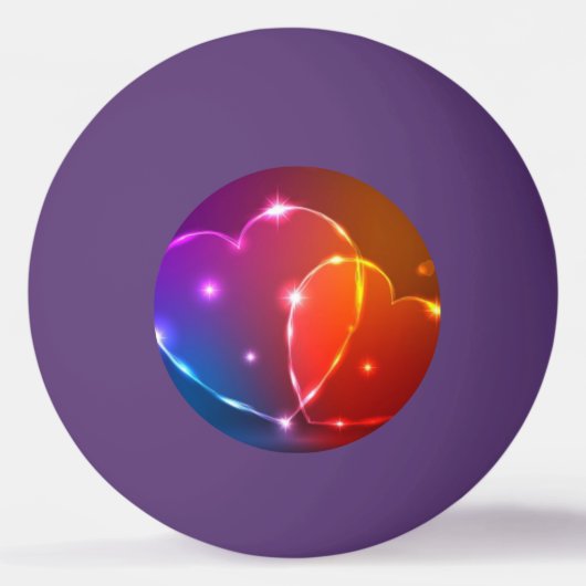 ネオンハートバレンタインデー 卓球ボール (裏面)