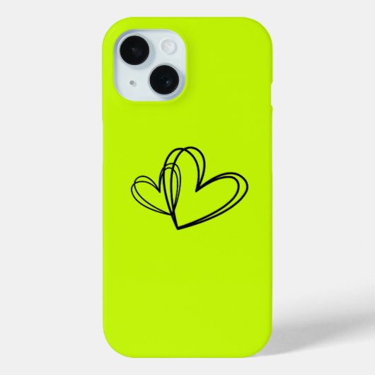 ネオンハートフォンケース|ミニマリズムラブなデザイン Case-Mate iPhoneケース (裏面)