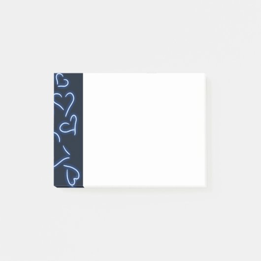 ネオンハートブルー ポストイット (正面)