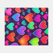 ネオンハート交響曲 フリースブランケット (正面(横))