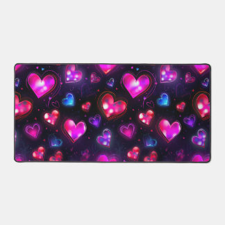 ネオンハート デスクマット