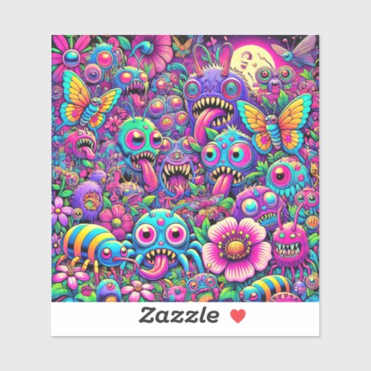 ネオンバグ侵入 シール (シート)