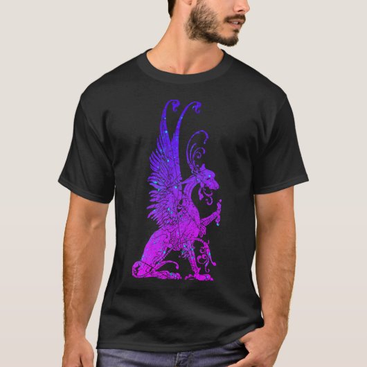 ネオンバシリスクモンスターシンボルドラゴン古代獣 Tシャツ (正面)