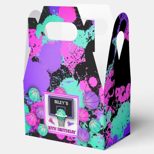 ネオンバスケットボールスニーカー絵を描&（ばちゃばちゃ）跳ねる誕生日 フェイバーボックス (オープン)