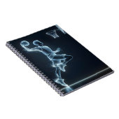 ネオンバスケットボールプレーヤーとライトトレイル ノートブック (右側)