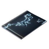 ネオンバスケットボールプレーヤーとライトトレイル ノートブック (左側)