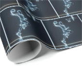 ネオンバスケットボールプレーヤーとライトトレイル ラッピングペーパー (ロールコーナー)