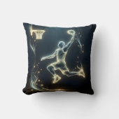 ネオンバスケットボール選手 クッション (正面)