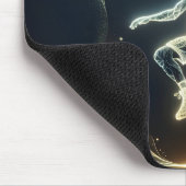 ネオンバスケットボール選手 マウスパッド (コーナー)