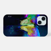 ネオンバタフライケース iPhone 15ケース (裏面横)