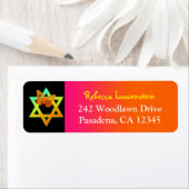 ネオンバタフライ差出人住所ラベル2 ラベル (インサイチュ)