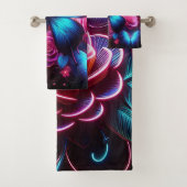 ネオンバタフライ&バラ バスタオルセット (インサイチュ)