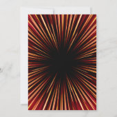 ネオンバタフライ ブラックピンク ガール バースデー スペイン語 招待状 (裏面)