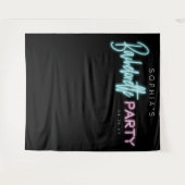 ネオンバチェロレッテパーティーの背景 タペストリー (正面(横))