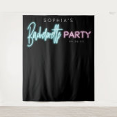 ネオンバチェロレッテパーティーの背景 タペストリー (正面)