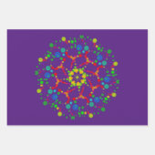 ネオンバブルオルブスマンダラトリプルデザイン ラッピングペーパーシート (正面)