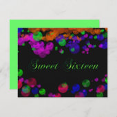 ネオンバブルSweet sixteen招待状 招待状 (正面/裏面)