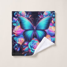 ネオンバラと蝶