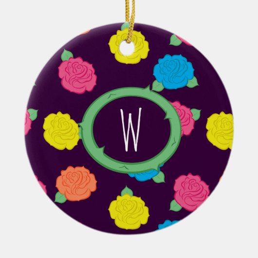 ネオンバラオーナメント セラミックオーナメント (正面)