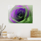 ネオンバラ写真 ポスター (キッチン)