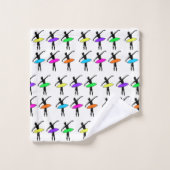 ネオンバレリナスバレエツチュダンス先生ポインテ バスタオルセット (ウォッシュタオル)