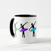 ネオンバレリナスバレエポインテダンス先生ツツ マグカップ (正面左)