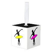 ネオンバレリナバレエツチュダンス先生ポインテ キューブオーナメント (正面アングル)